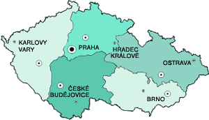 Murtfeld ve České republice, regiony